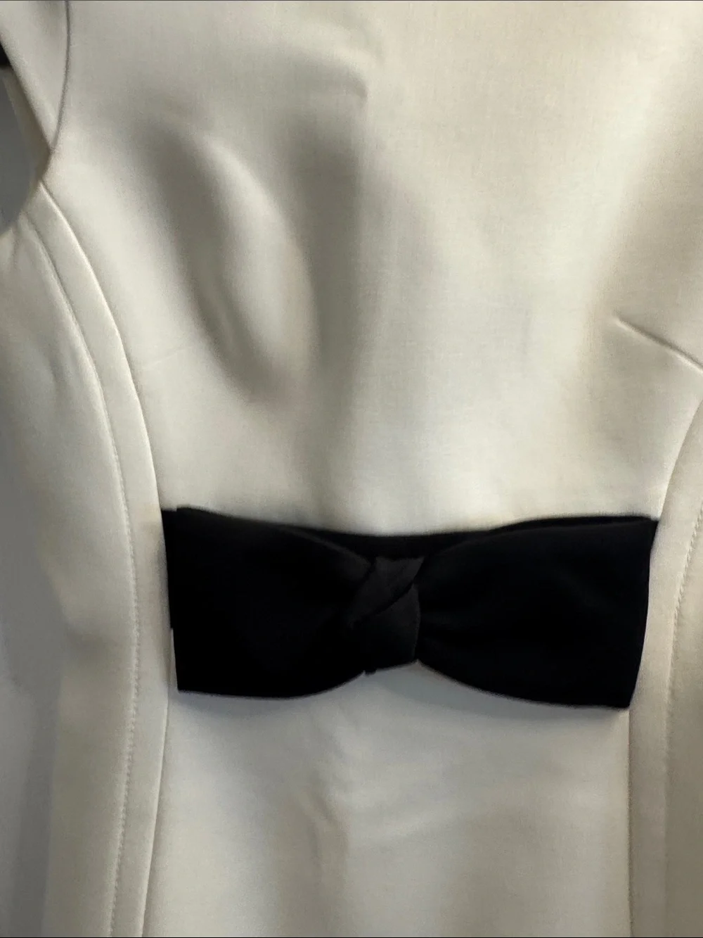 kate spade Ivory Mini Dress with Black Bow